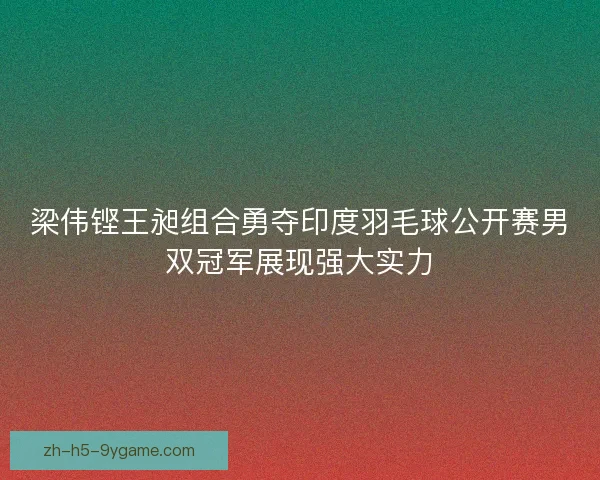 梁伟铿王昶组合勇夺印度羽毛球公开赛男双冠军展现强大实力 梁伟铿王昶组合勇夺印度羽毛球公开赛男双冠军展现强大实力
